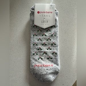 NWT Pure Barre Christmas socks size medium